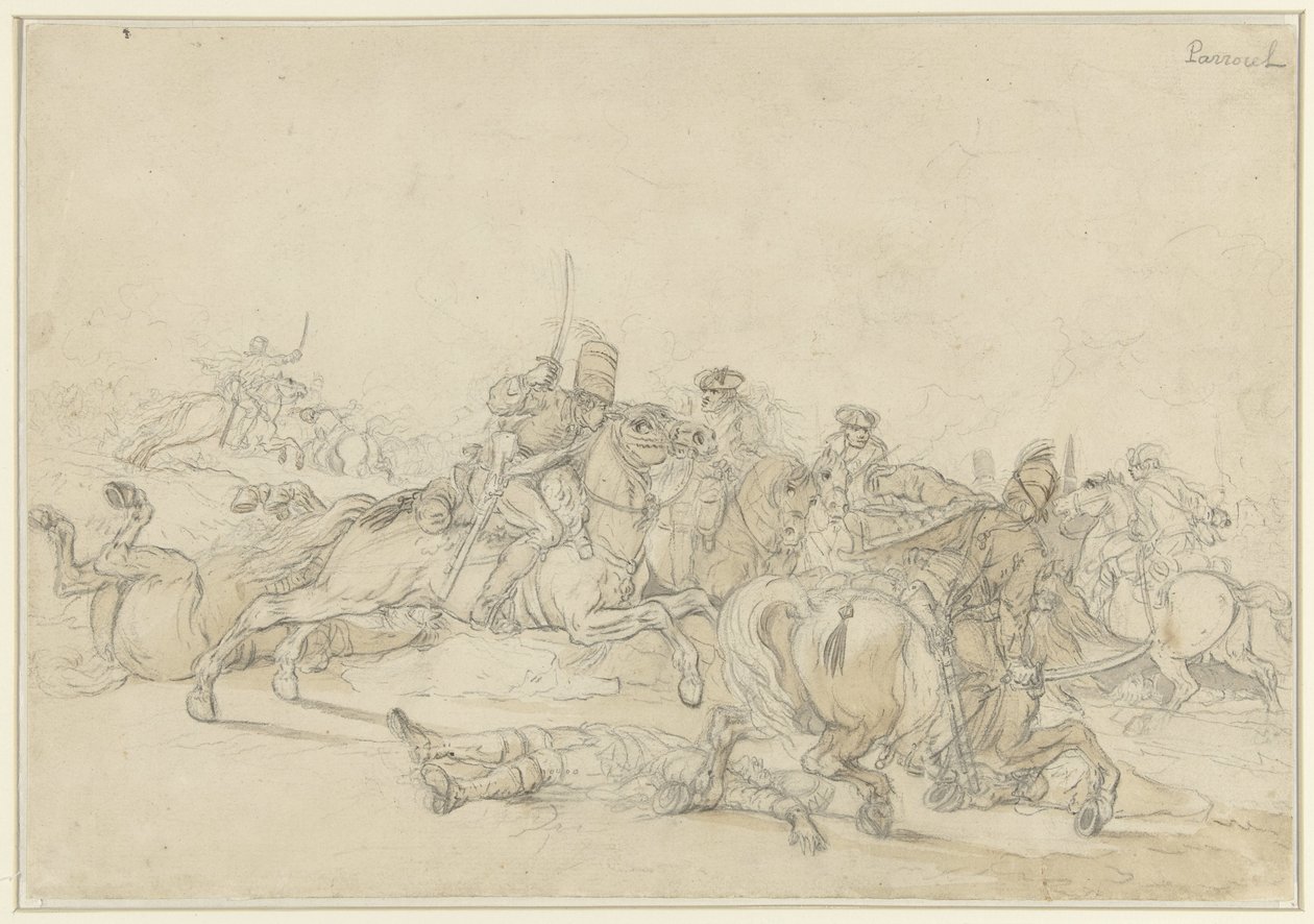 Lucha de jinetes de Charles Parrocel