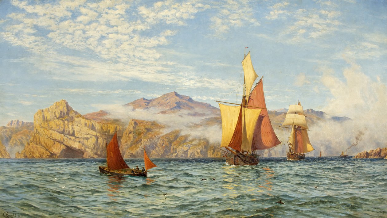 Isla Ramsey, frente a Pembrokeshire de Charles Parsons Knight