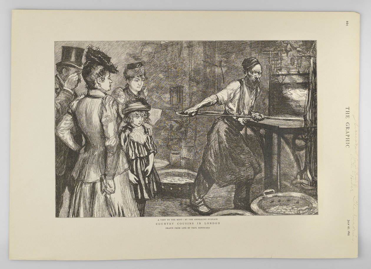 Horno de recocido en Tower Hill, de The Graphic, 1895 de Charles Paul Renouard