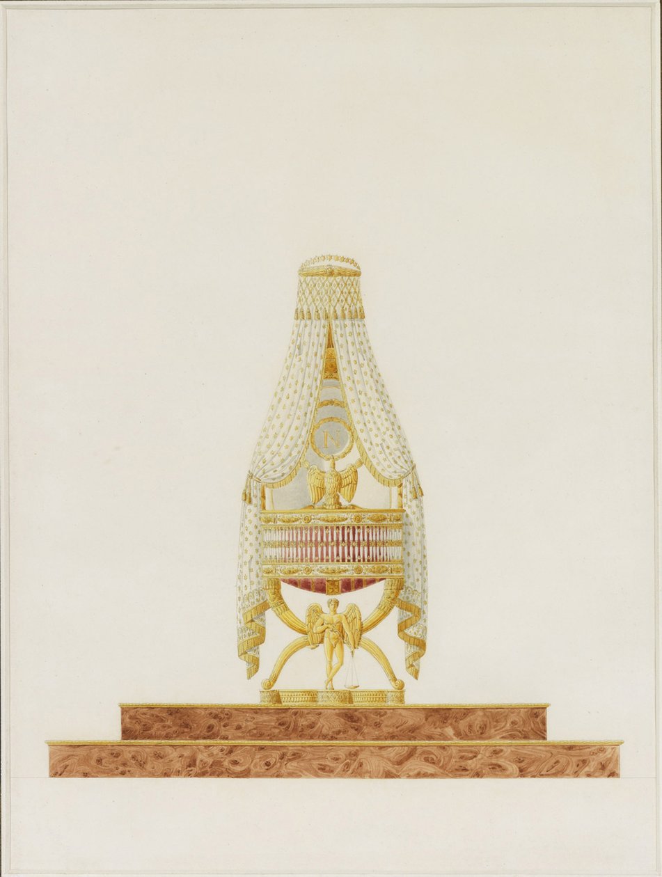 Diseño del moisés para Su Majestad el Rey de Roma, 1811 de Charles Percier