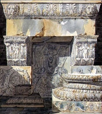 Fragmentos de ruinas, diseño para una página de título de la placa 20 de 