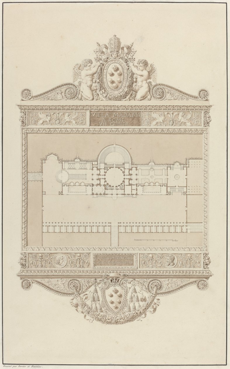 Villa Madama en Roma de Charles Percier and Pierre François Léonard Fontaine