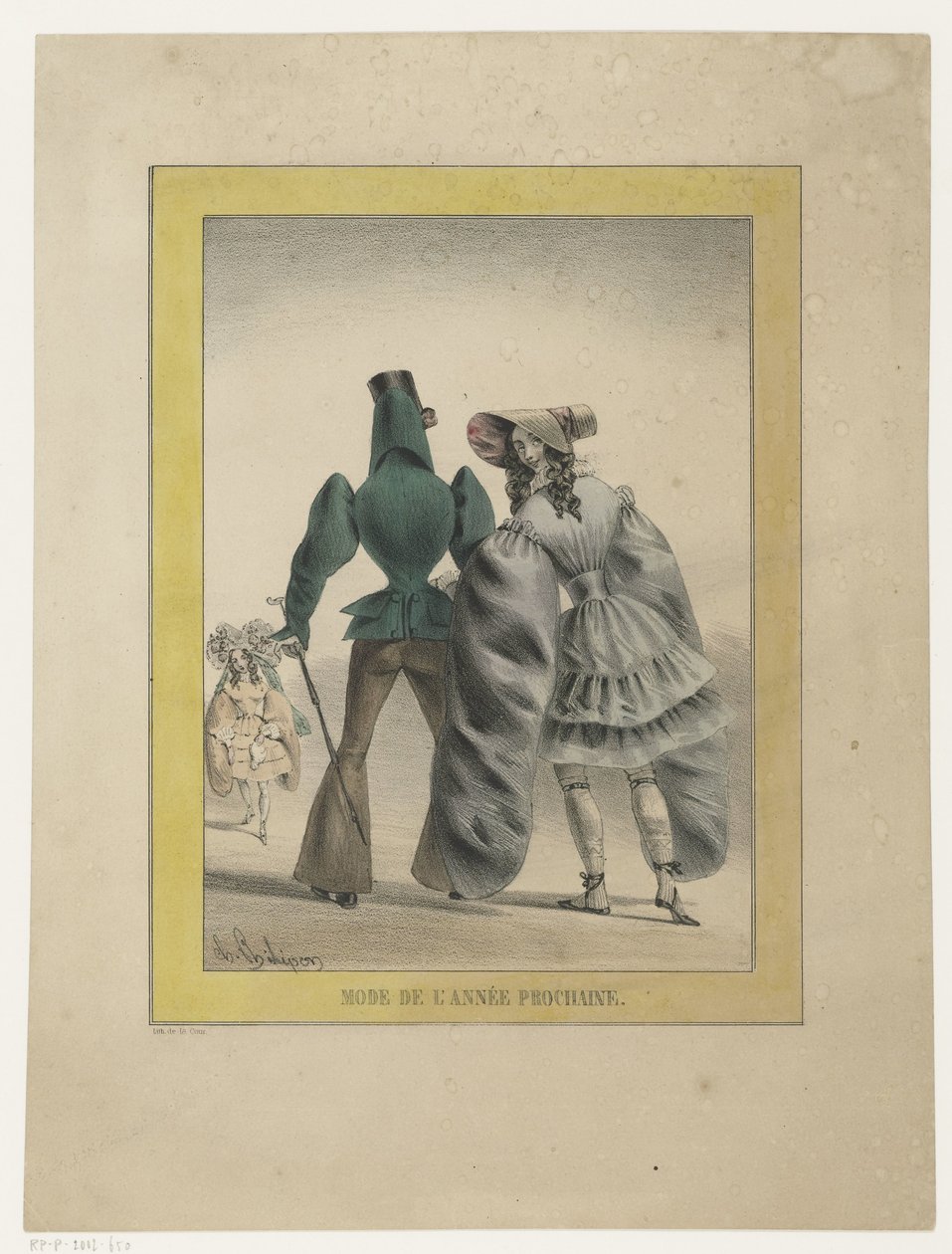 Hombre y mujer en modo futurista
La moda del próximo año (título en el objeto) de Charles Philipon