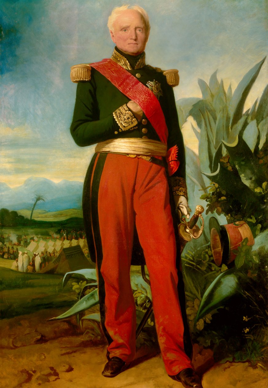 Retrato de cuerpo entero de Thomas Robert Bugeaud de la Piconnerie (1784-1849), Duque de Isly en 1844, mariscal de Francia en 1843, Gobernador General de Argelia de Charles Philippe Lariviere
