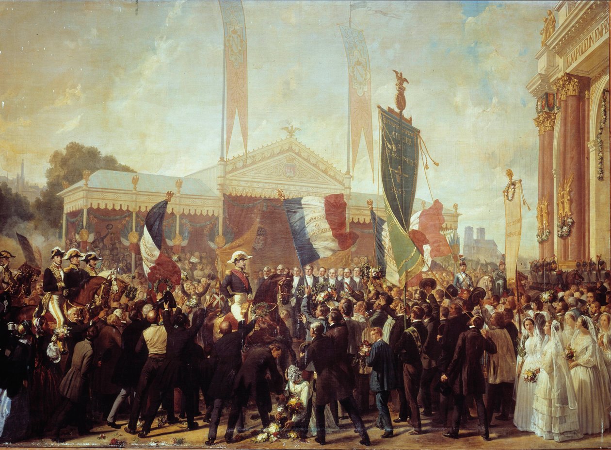 Entrada triunfal del Príncipe Presidente Luis Napoleón Bonaparte en París el 17 de octubre de Charles Philippe Lariviere
