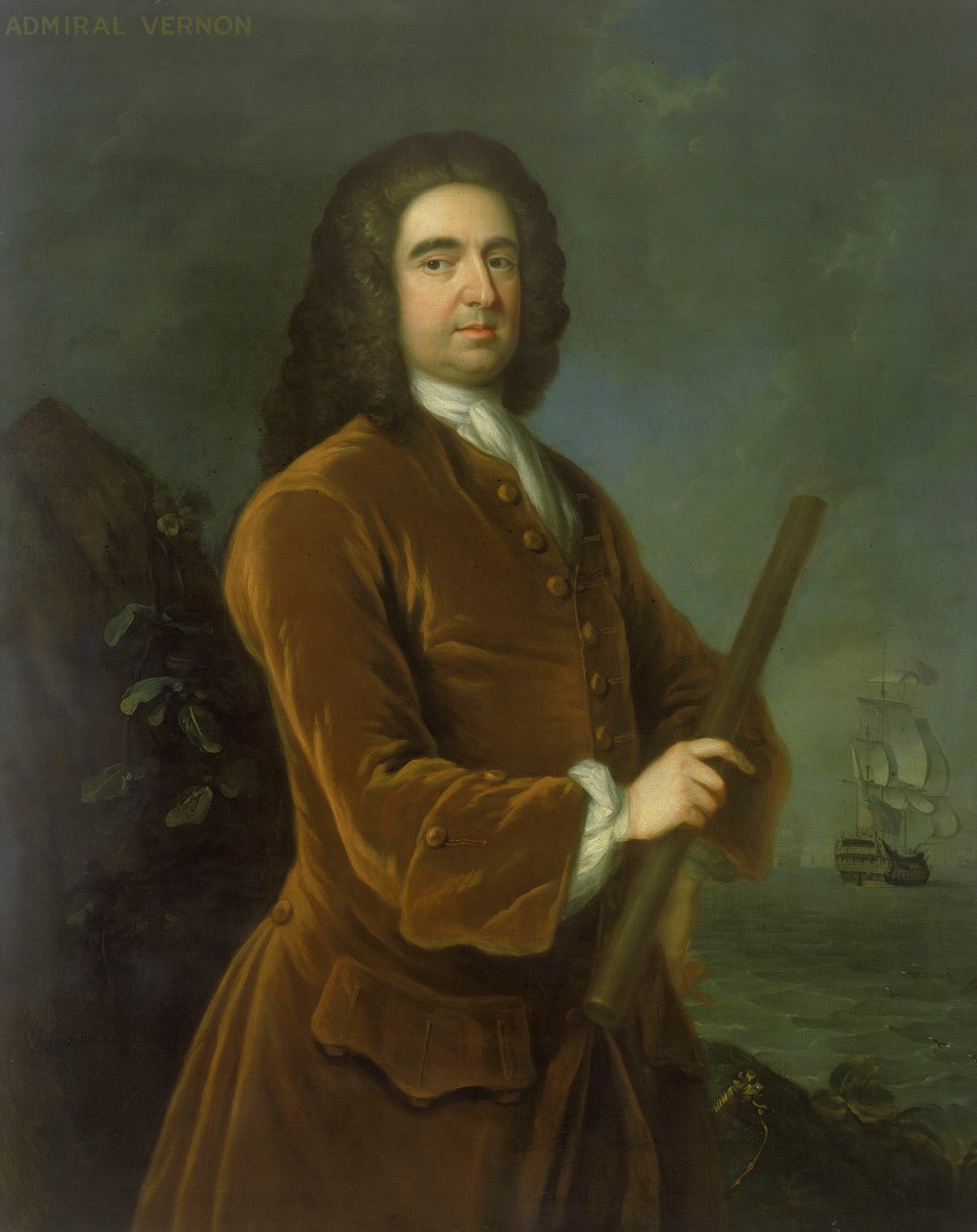 Almirante Edward Vernon (1684-1757), mediados de la década de 1730 (óleo sobre lienzo) de Charles Philips