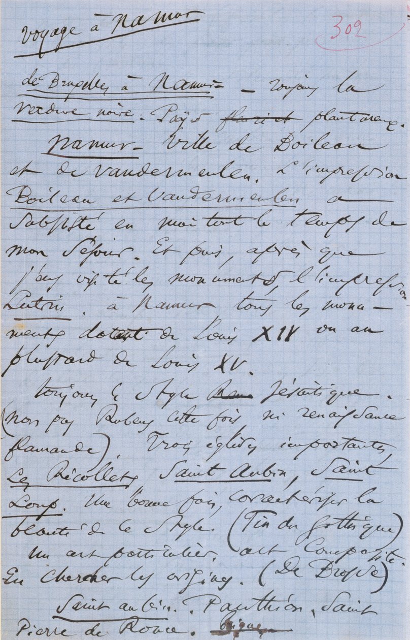 Página 302 del panfleto de Baudelaire 