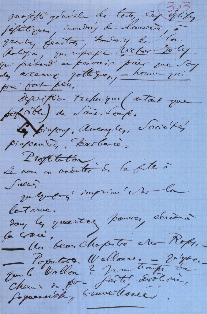 Página 303 del panfleto de Baudelaire 