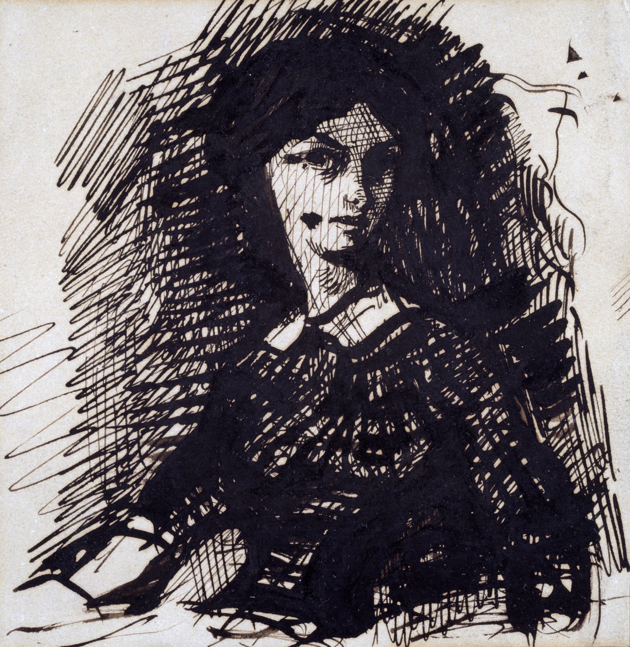 Retrato de Jeanne Duval, mediados del siglo XIX de Charles Pierre Baudelaire