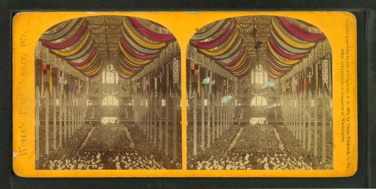 Jubileo de la Paz Mundial, o el Coliseo de Boston, 1872 de Charles Pollock