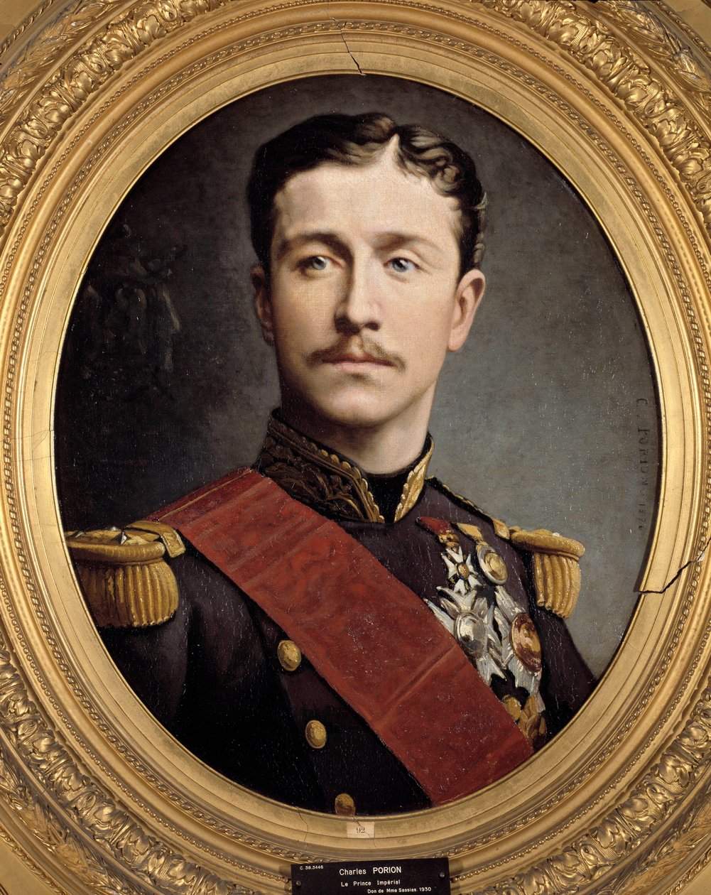 Retrato del Príncipe Imperial Eugenio Luis Napoleón (1856 - 1879), hijo de Napoleón III. Pintura de Charles Porion (siglo XIX) de Charles Porion