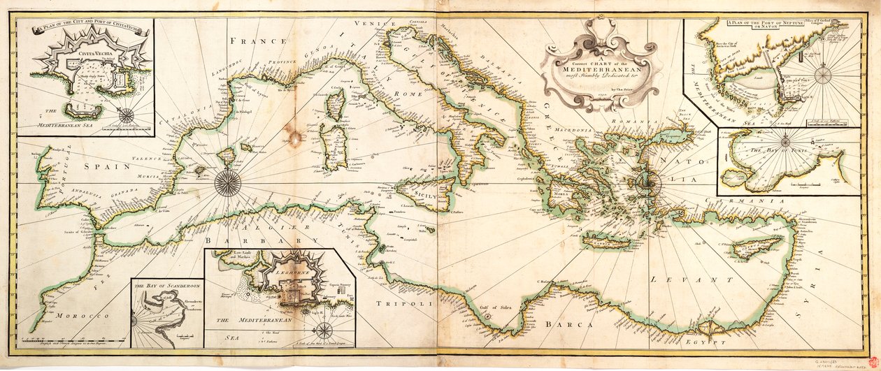 Carta del Mediterráneo de Charles Price