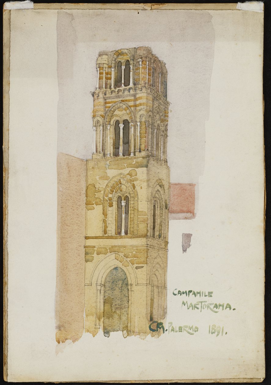 Campanile Martorana, Palermo, 1891 de Charles Rennie Mackintosh
