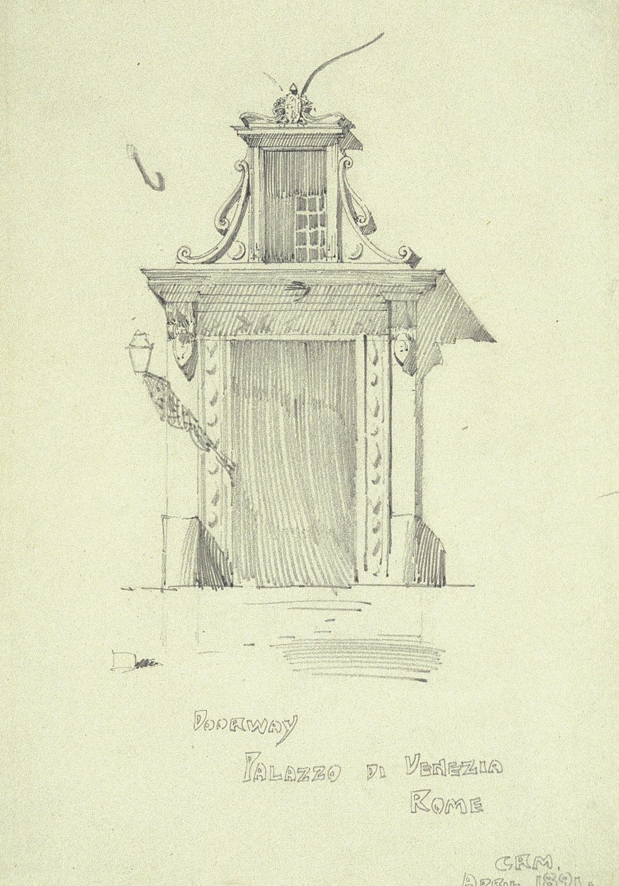 Puerta, Palazzo di Venezia, Roma de Charles Rennie Mackintosh