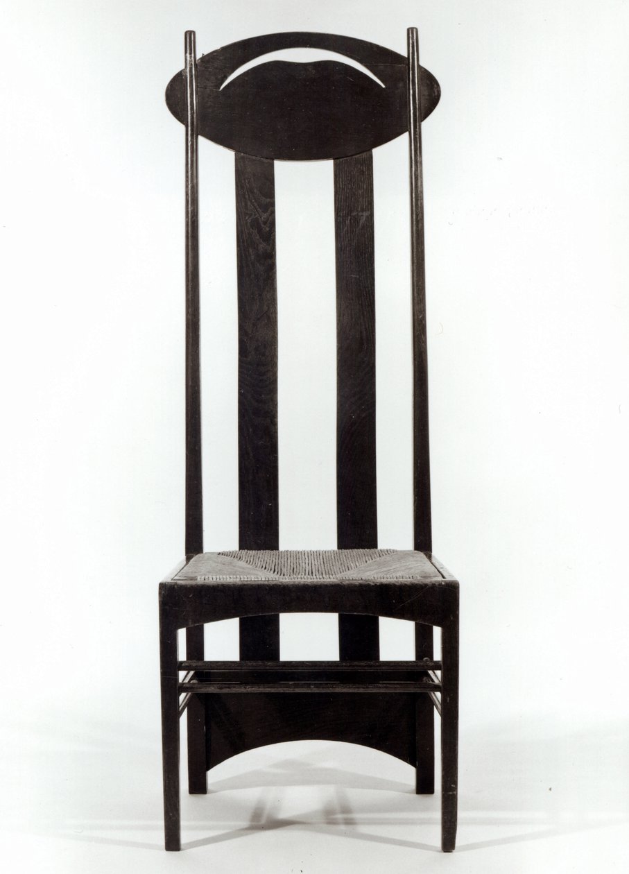 Silla de respaldo alto, c.1897 de Charles Rennie Mackintosh