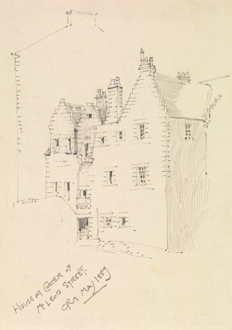 Casa en la esquina de la calle Mcleod de Charles Rennie Mackintosh