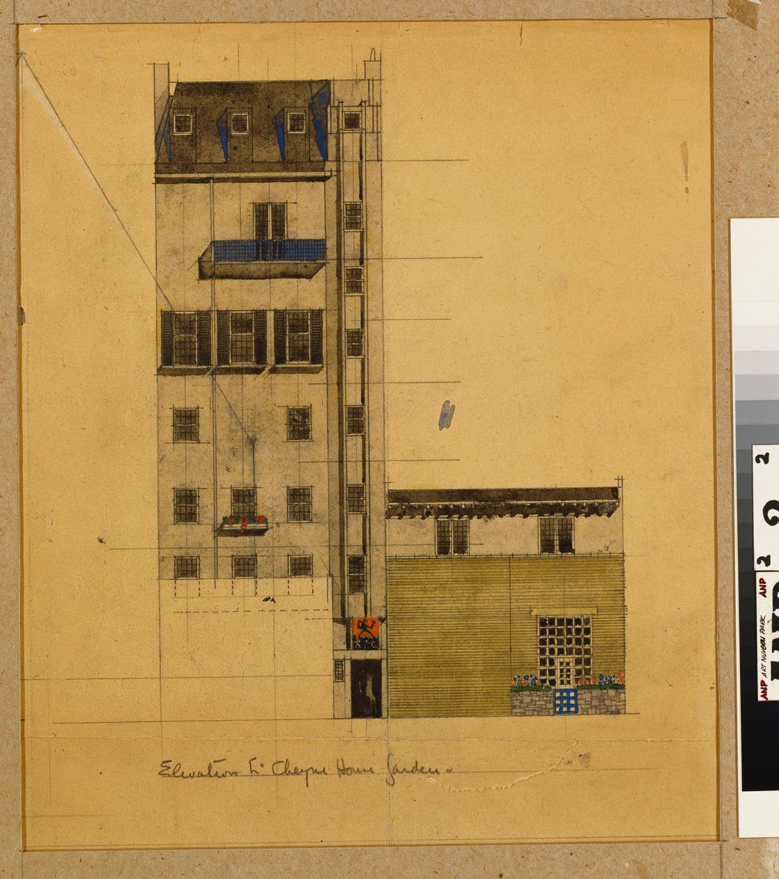 Londres, Elevación del Estudio Propuesto en Glebe Place y Upper Cheyne Walk de Charles Rennie Mackintosh