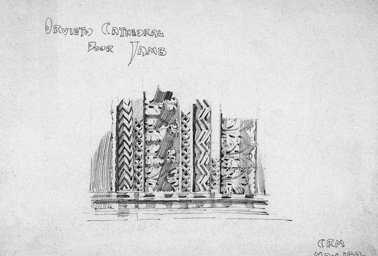 Jamba de la puerta de la Catedral de Orvieto, 1891 de Charles Rennie Mackintosh