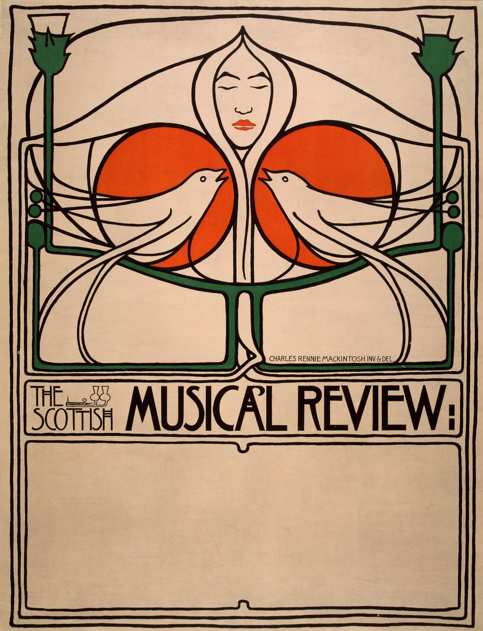 Scottish Musical Review (impresión planográfica, litografía, papel) de Charles Rennie Mackintosh