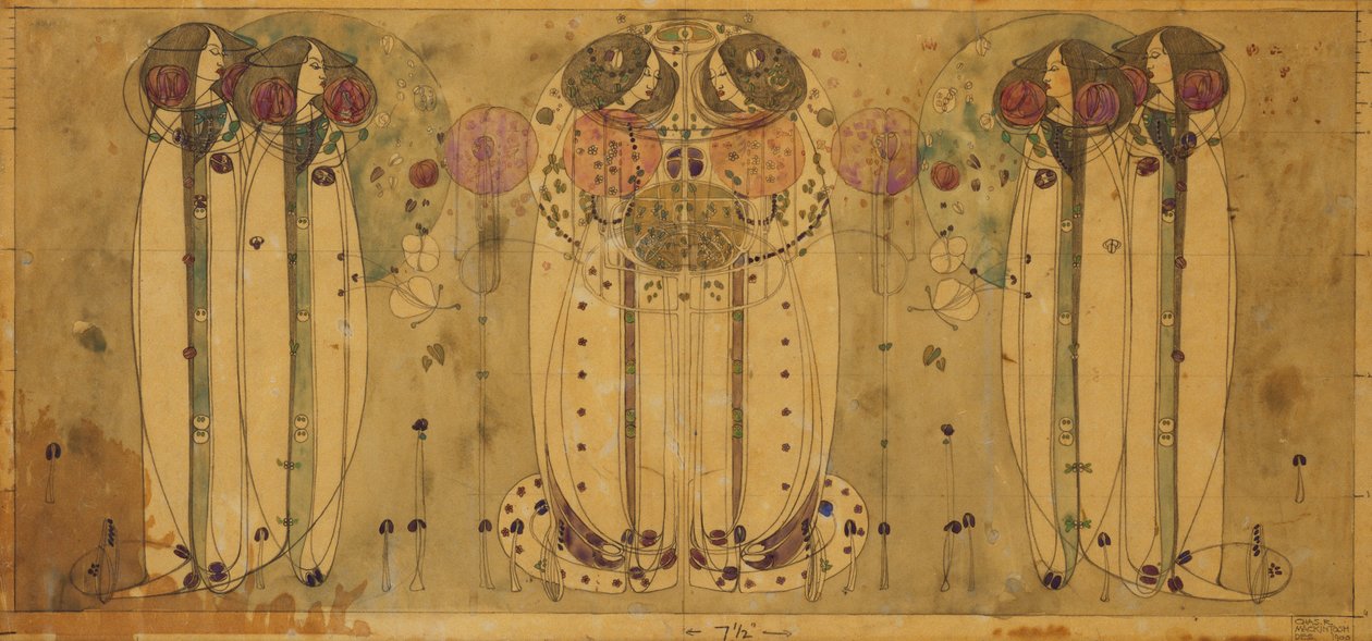 El brindis, 1900 de Charles Rennie Mackintosh