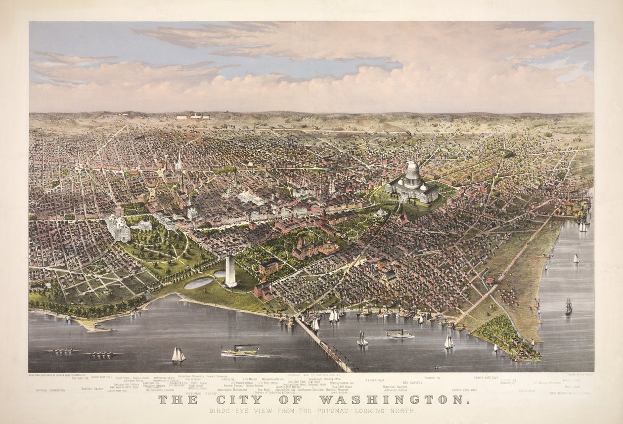 La ciudad de Washington, pub. 1876 de Charles Richard Parsons