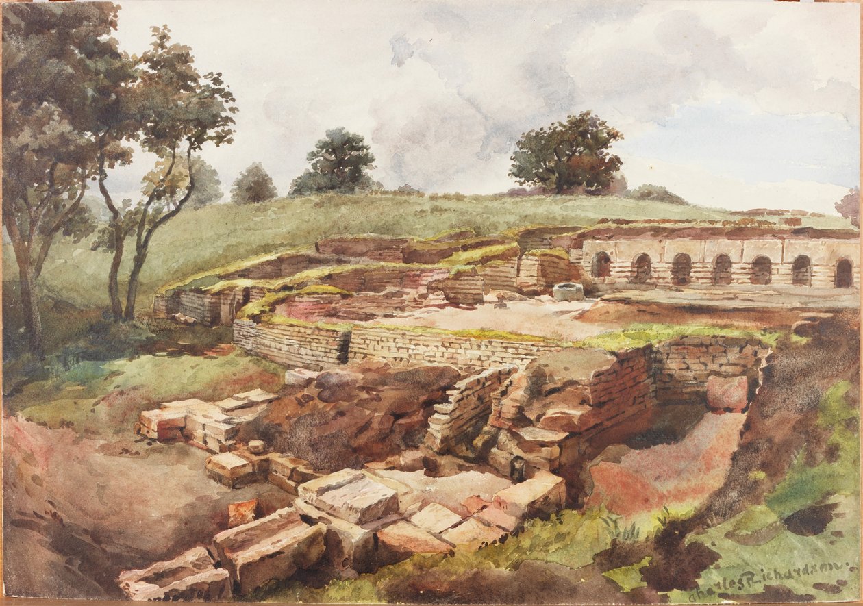 Casa de baños en Chesters desde el noreste de Charles Richardson