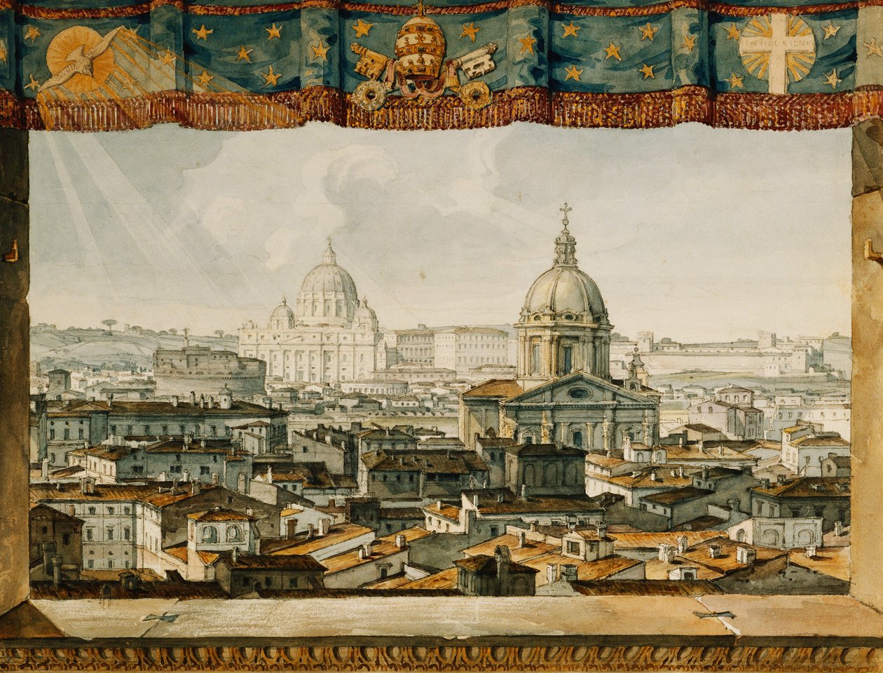 Roma desde la Trinità dei Monti de Charles Robert Cockerell