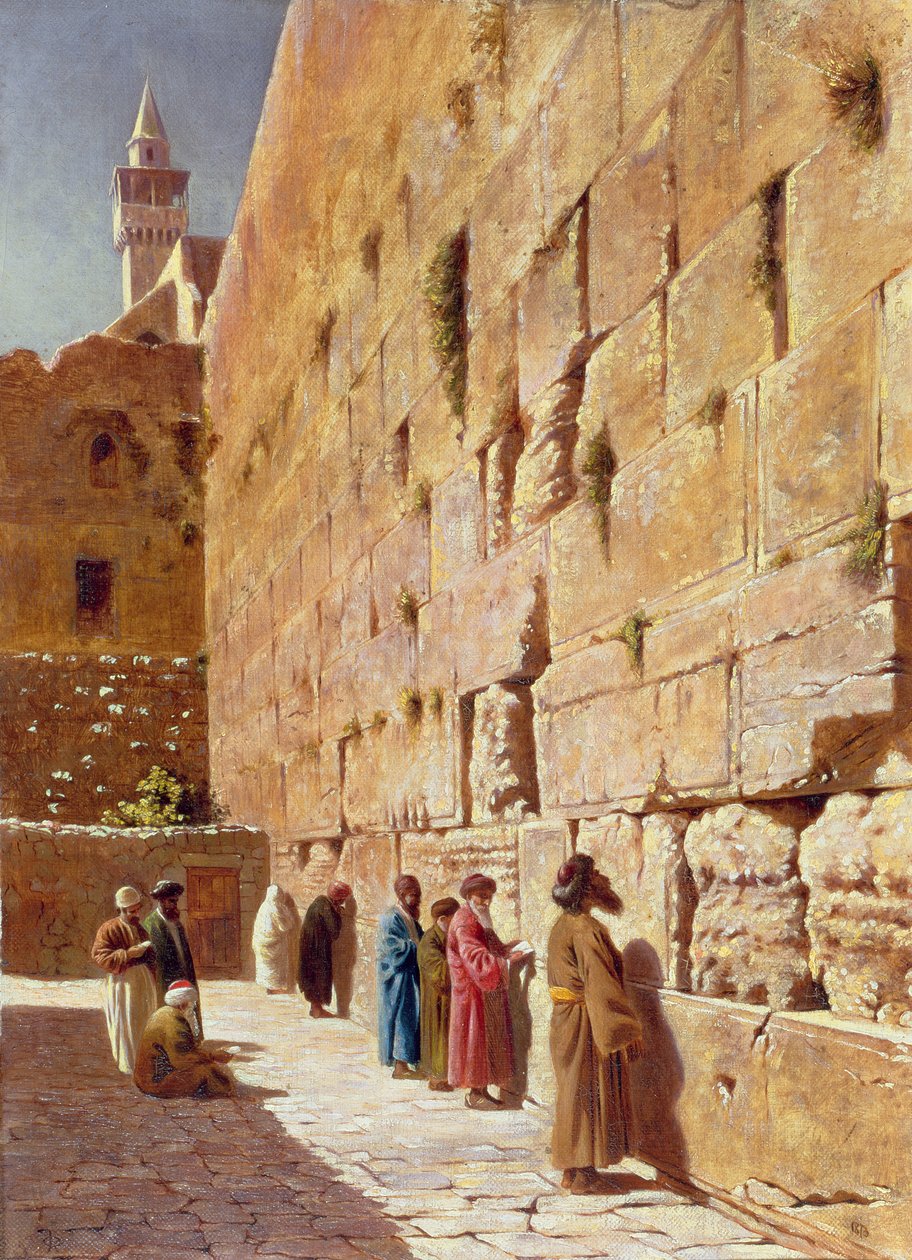 En el Muro de las Lamentaciones, 1873 de Charles Robertson