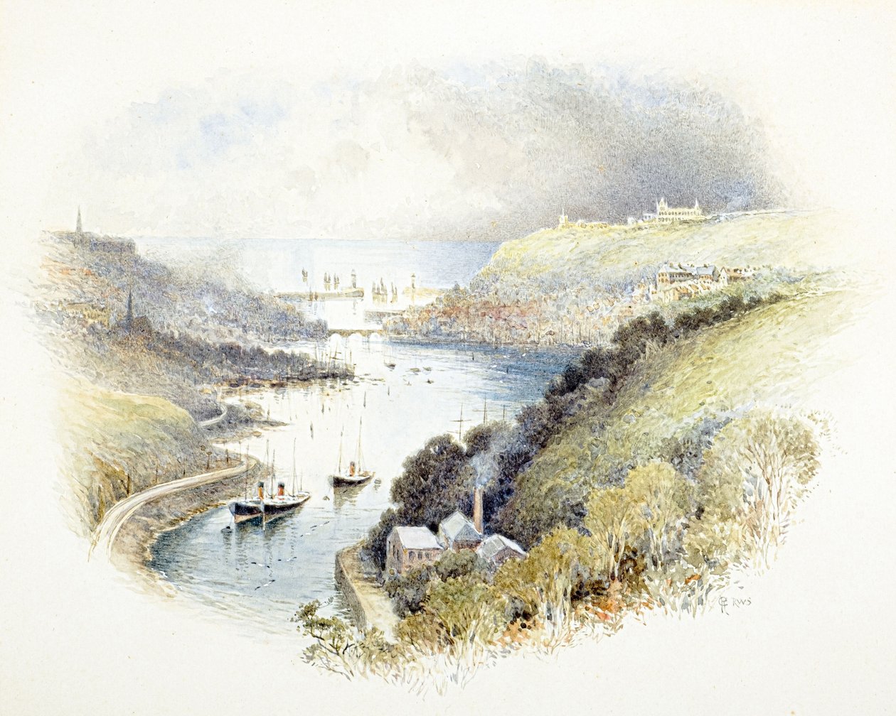 Whitby, Yorkshire (acuarela) de Charles Robertson