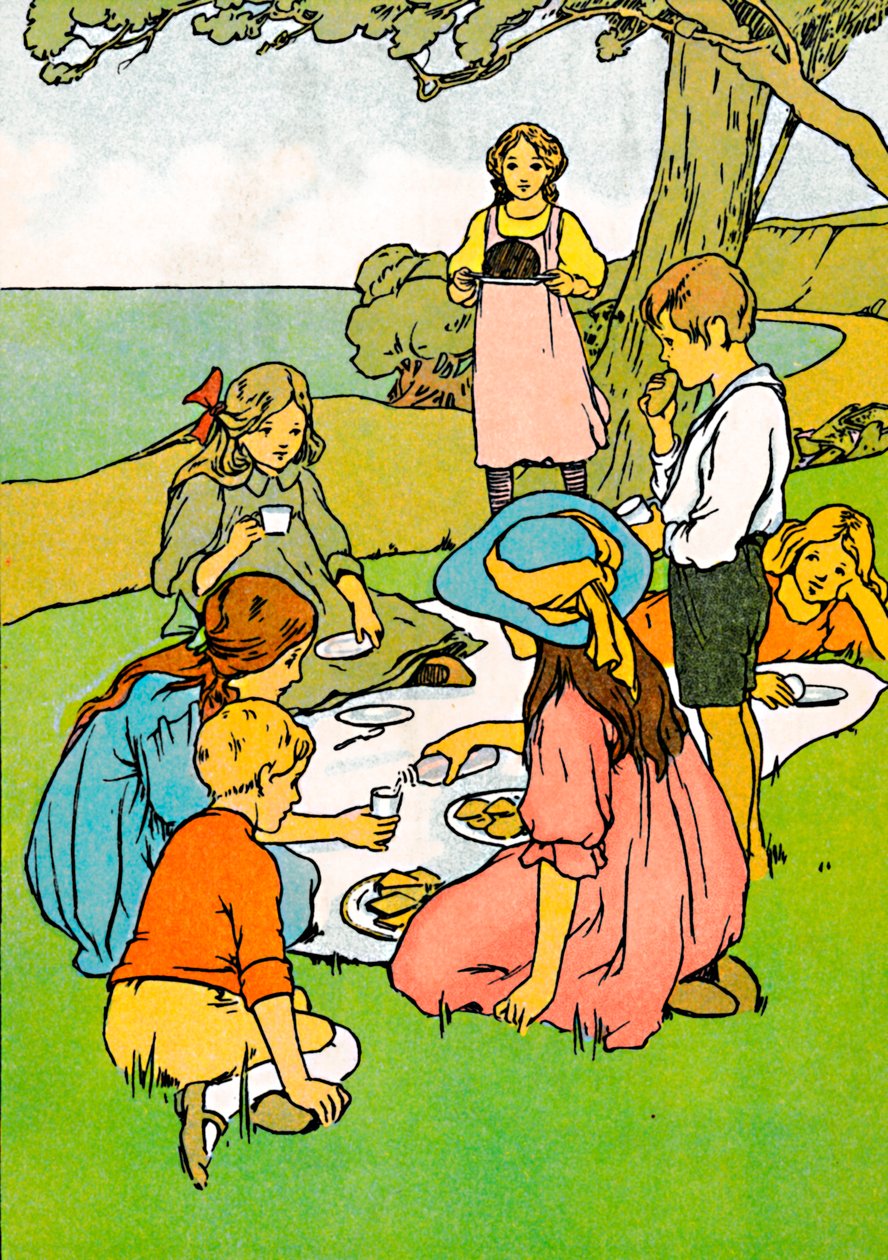 Una cena de Navidad en Nueva Zelanda, 1912 de Charles Robinson