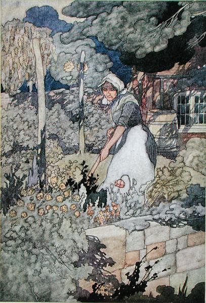 Jardín de una cabaña, publicado en 1912 de Charles Robinson