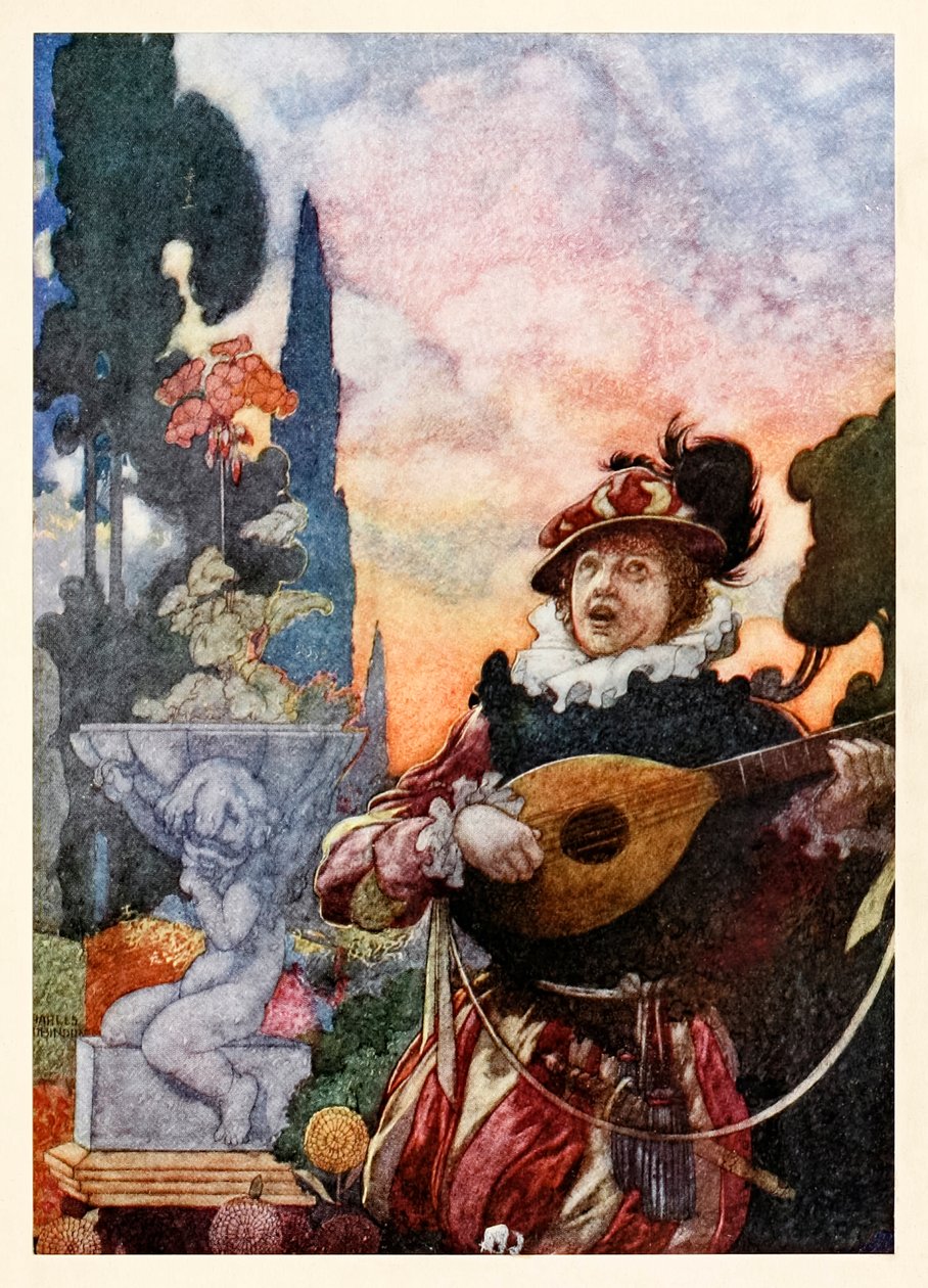 "Observe cómo una cuerda, dulce esposo para otro, golpea a cada uno por orden mutuo" de "Harmony and Melody" en The Songs and Sonnets of William Shakespeare de Charles Robinson