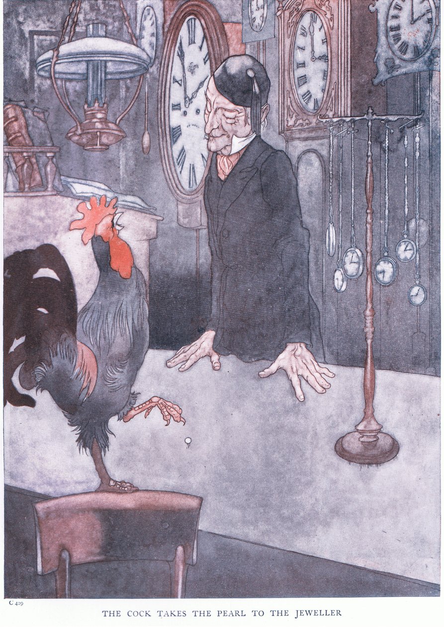 El gallo lleva la perla al joyero de Charles Robinson
