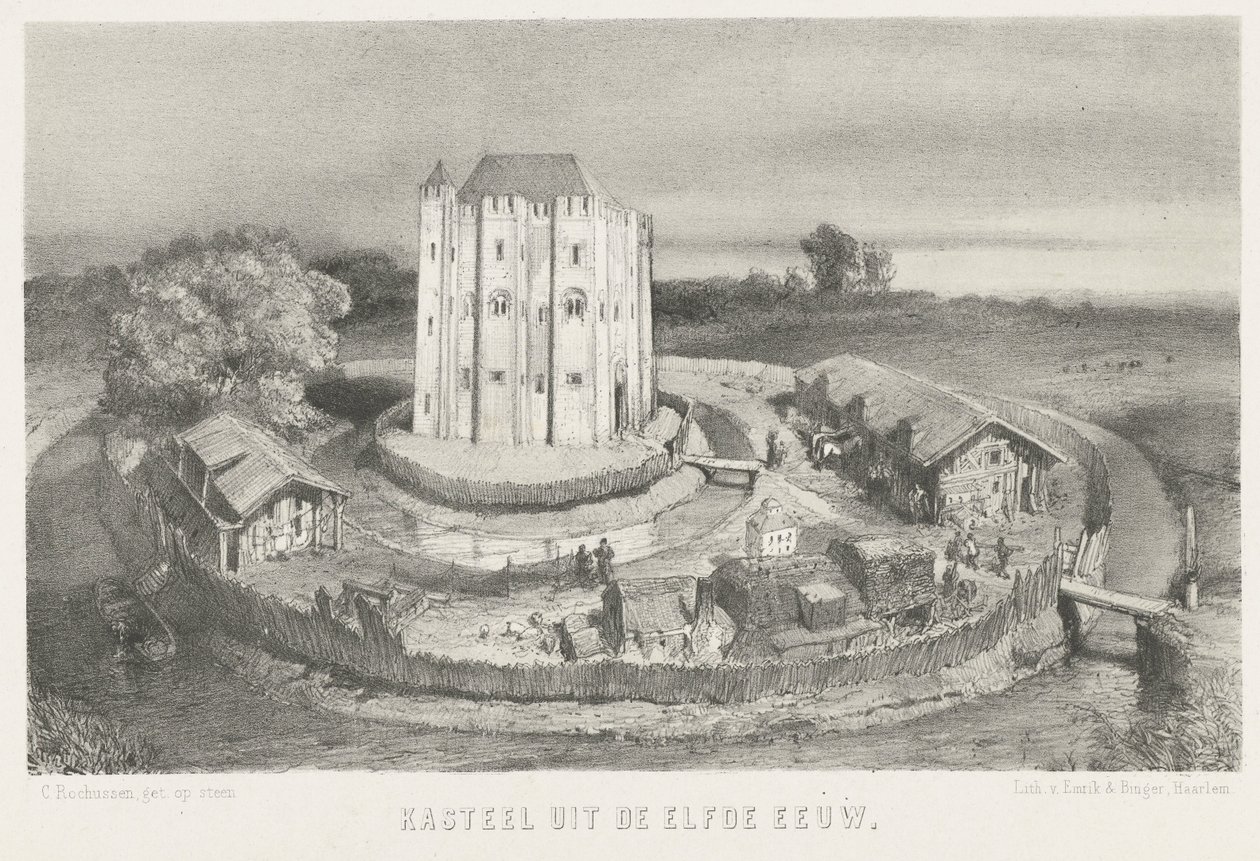 Castillo del siglo XI (título sobre objeto) de Charles Rochussen