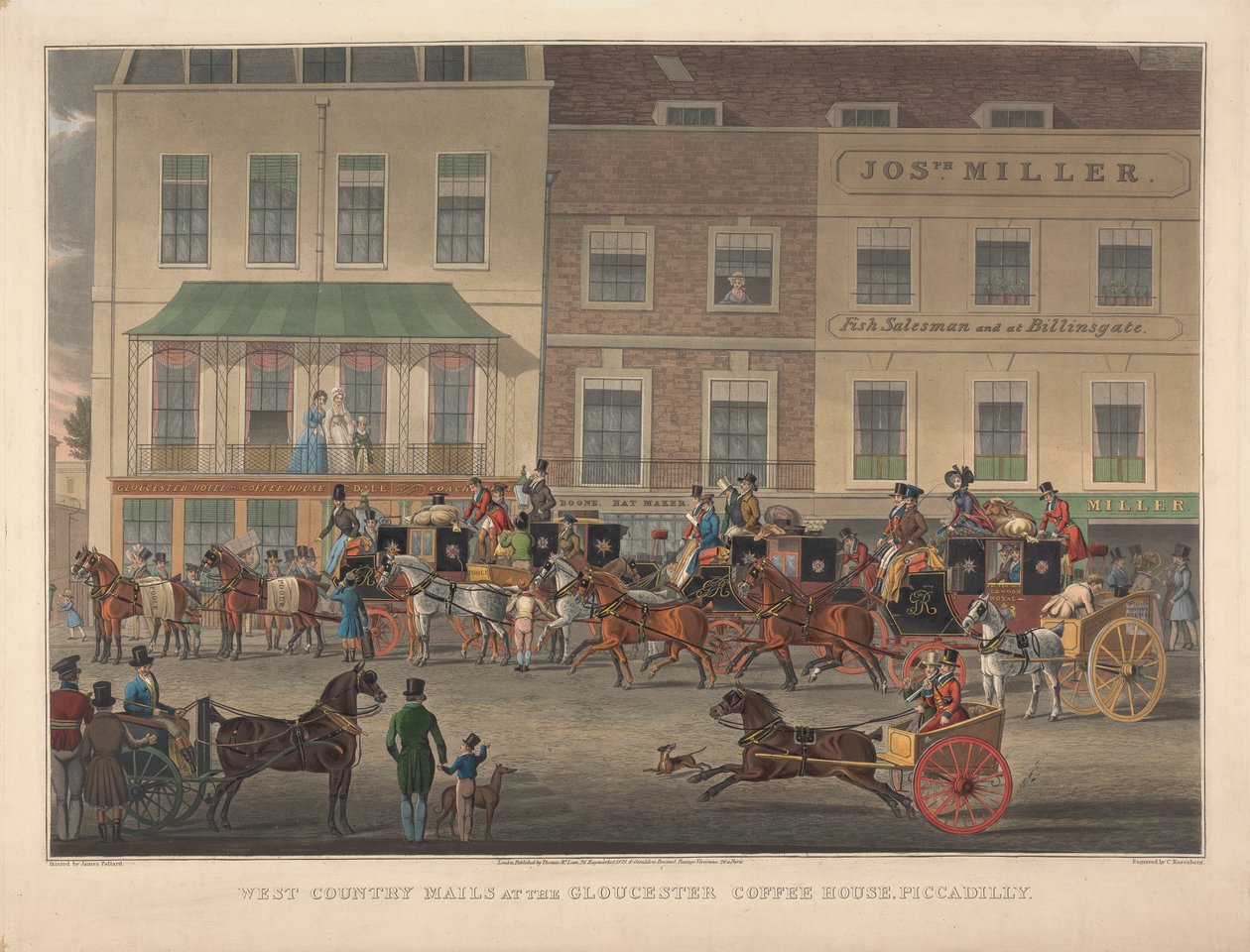 West Country Mails en el Gloucester Coffee House, Piccadilly de Charles Rosenberg