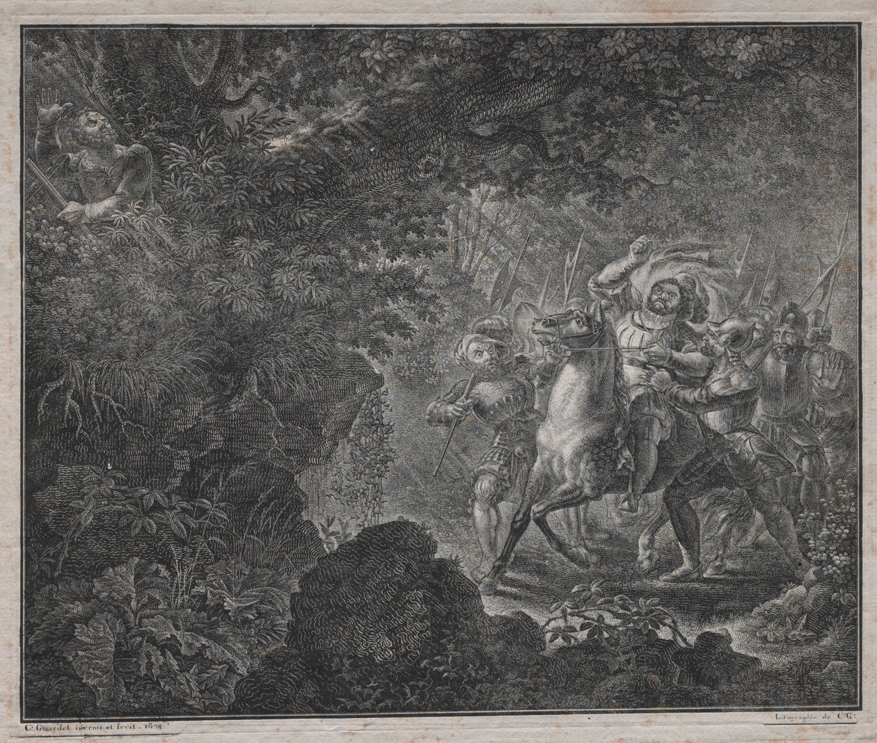 Guillermo Tell en Küssnacht, 1820 de Charles Samuel Girardet