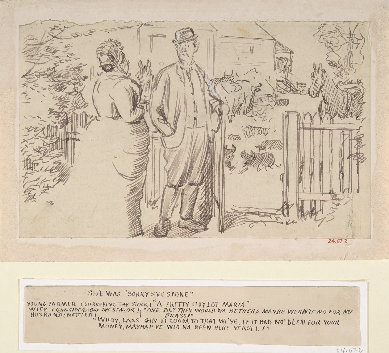 Ella lamentó haber hablado, 1870-1891 de Charles Samuel Keene