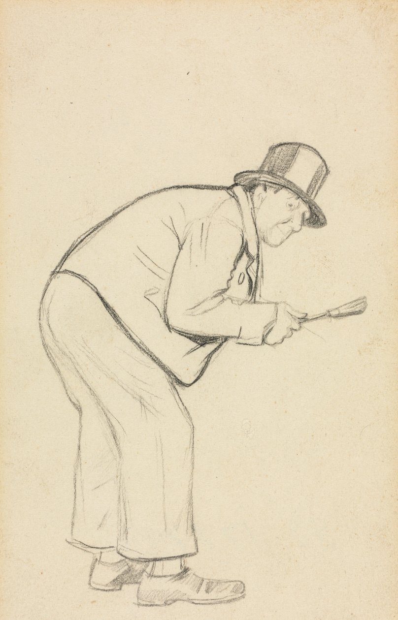 Estudio para "Un misógino" de Charles Samuel Keene