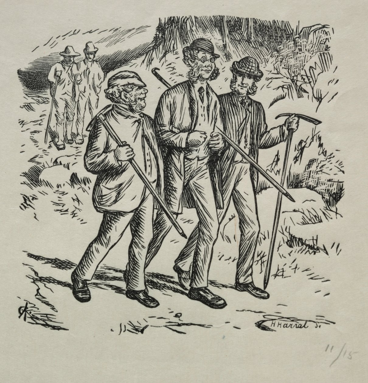 Los tres nombres, 1869 de Charles Samuel Keene