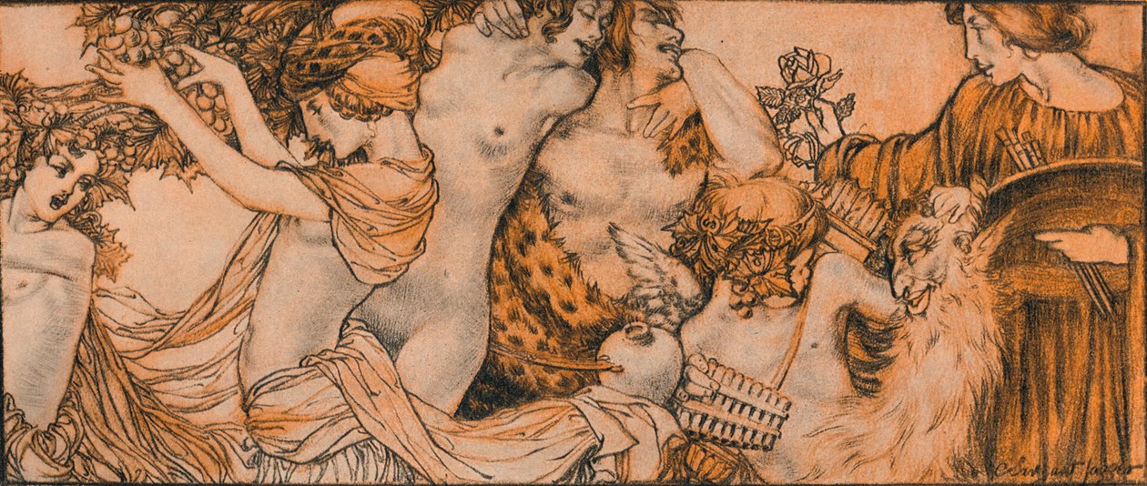 Una ilustración del Rubaiyat de Omar Khayyam, principios del siglo XX 1914-1915 de Charles Sergeant Jagger