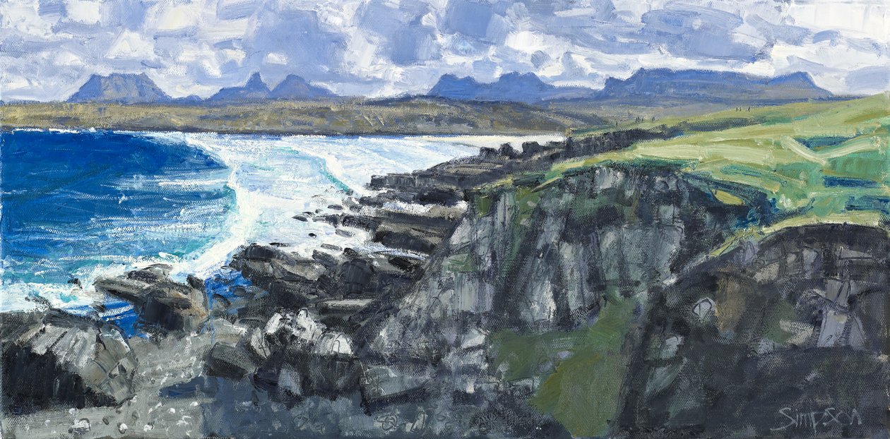 Achnahaird Bay, 2011 (óleo sobre lienzo) de Charles Simpson