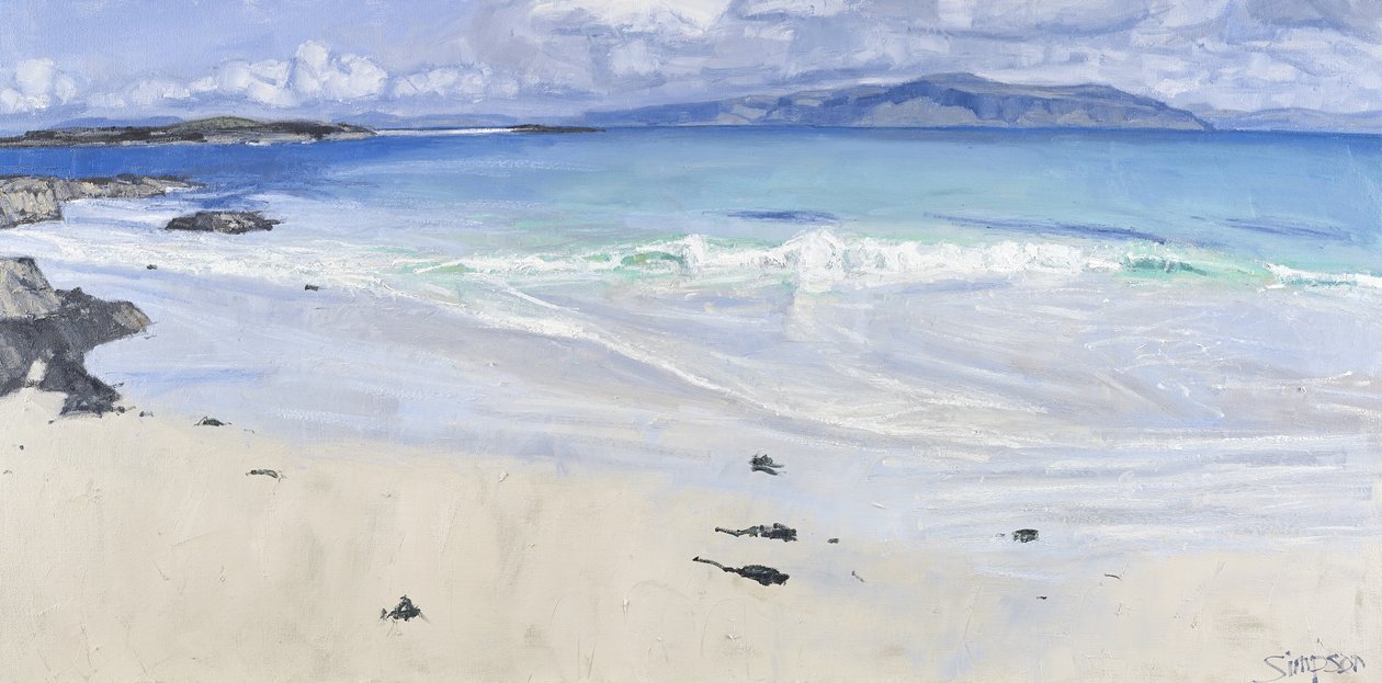 Ola de abril, Iona, 2013 (óleo sobre lienzo) de Charles Simpson
