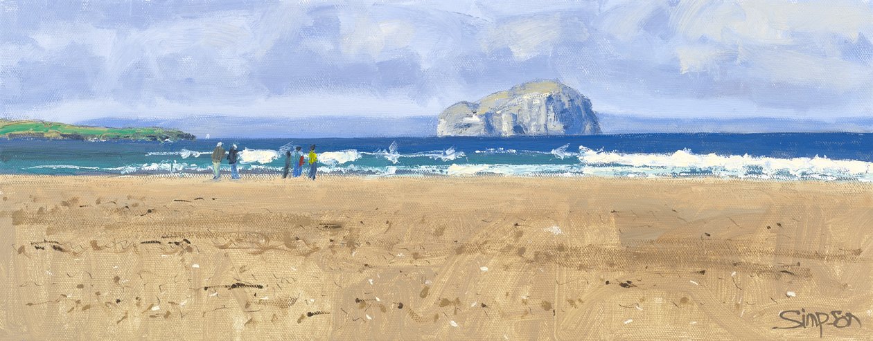 Bass Rock, Belhaven, 2015 (óleo sobre lienzo) de Charles Simpson