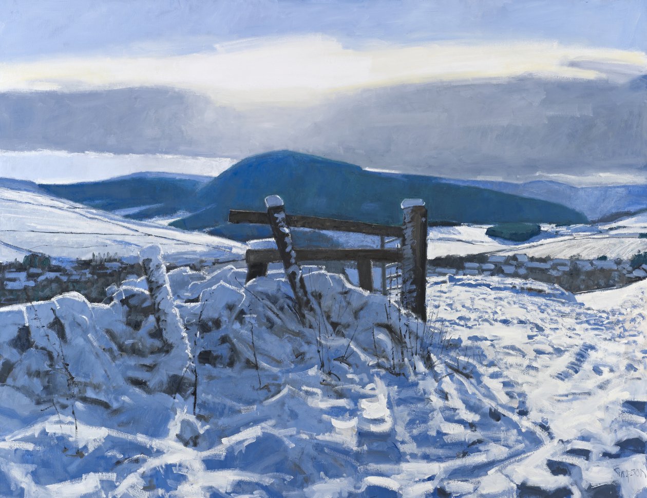 Borders Snow, 2012 (óleo sobre lienzo) de Charles Simpson