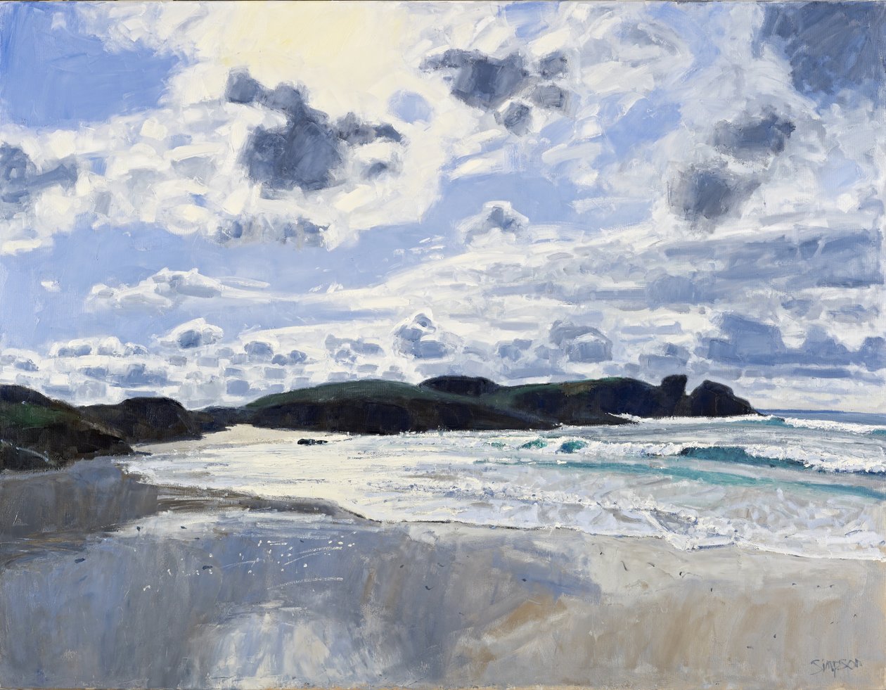Clachtoll, 2010 (óleo sobre lienzo) de Charles Simpson