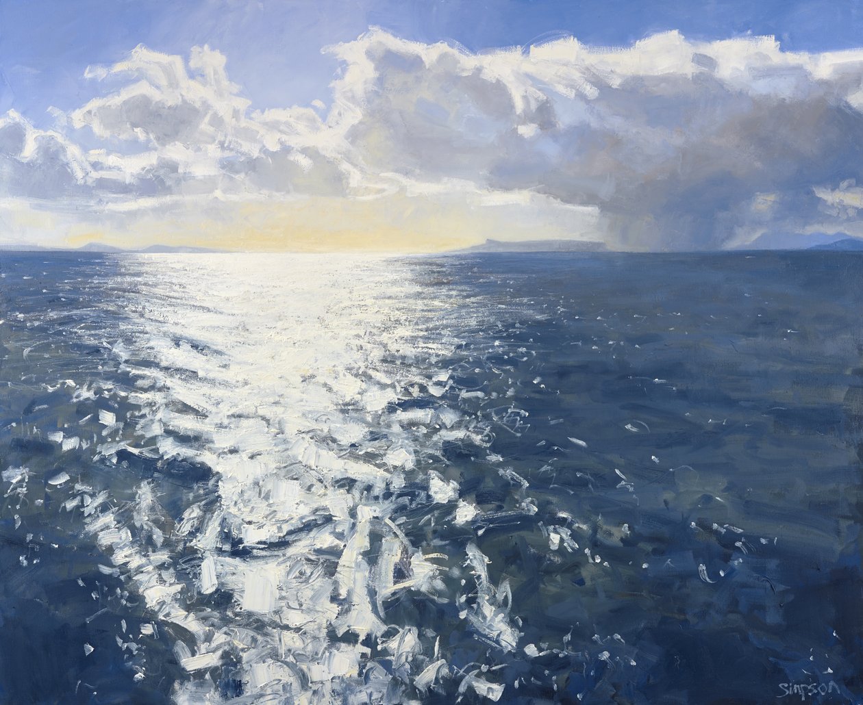 Crossing the Sound, 2015 (óleo sobre lienzo) de Charles Simpson