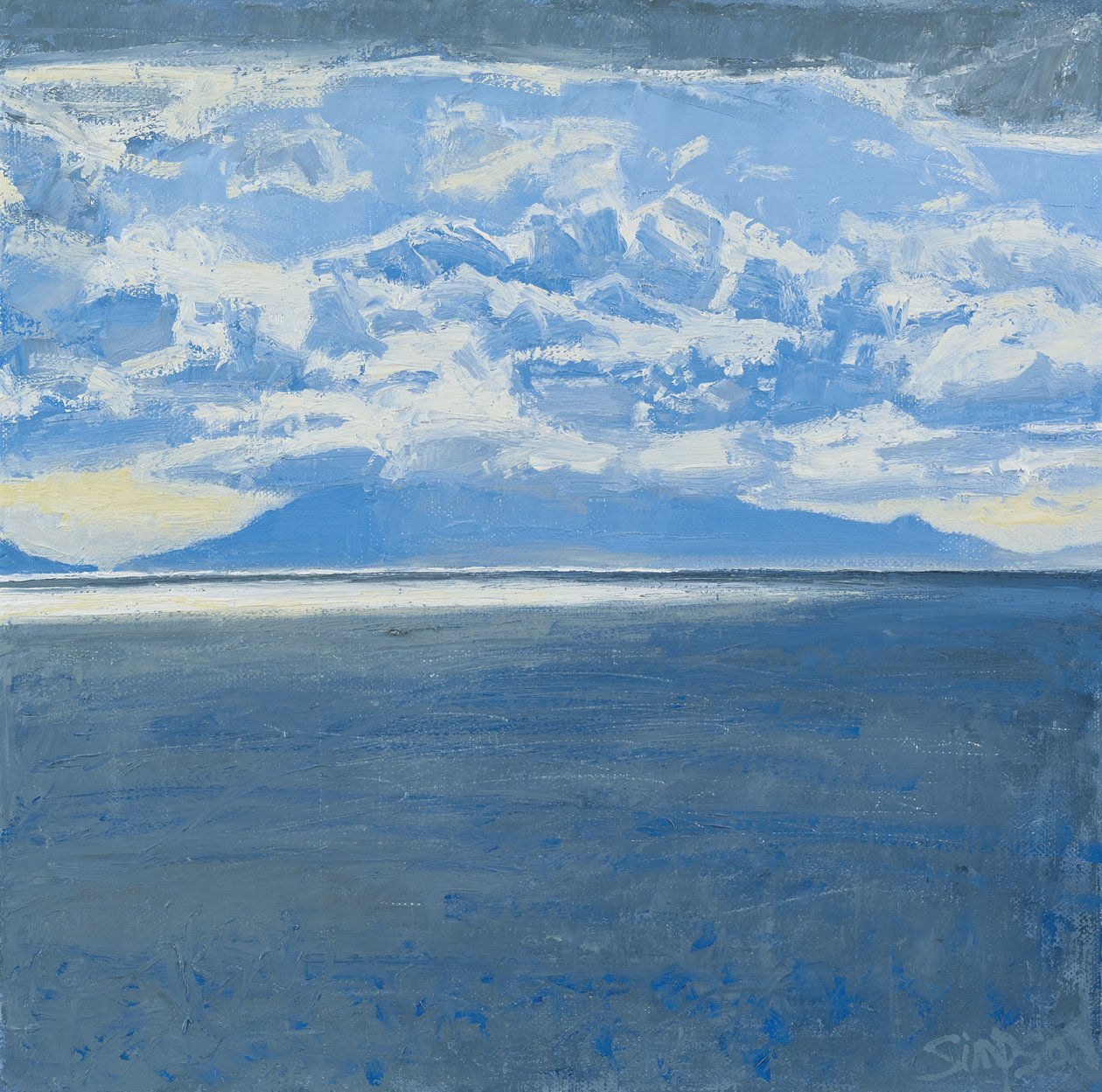 Mar oscuro, ron, 2015 (óleo sobre lienzo) de Charles Simpson