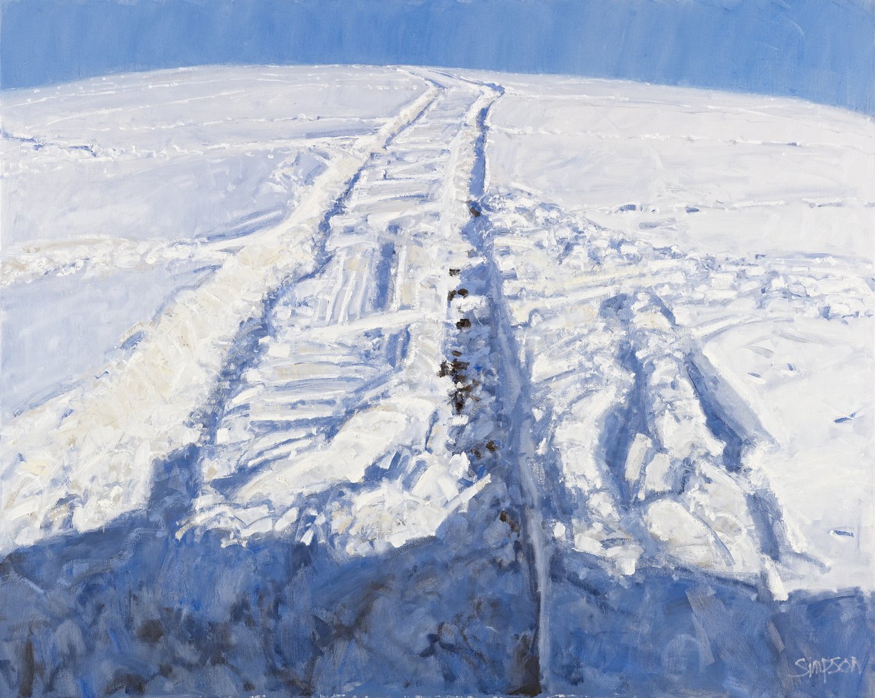 Nieve profunda, 2010 (óleo sobre lienzo) de Charles Simpson