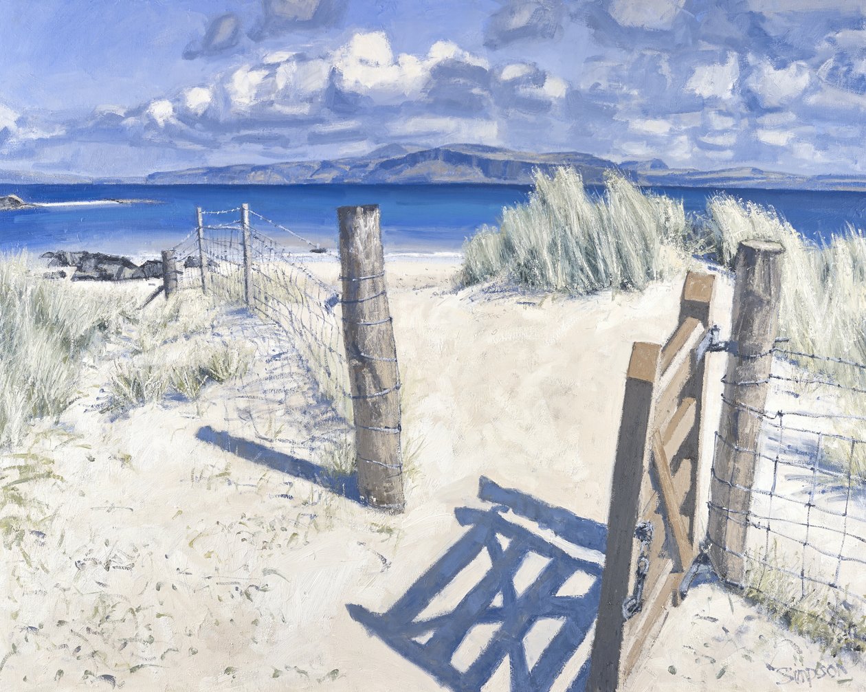 Puerta de la playa norte, 2013 (óleo sobre lienzo) de Charles Simpson