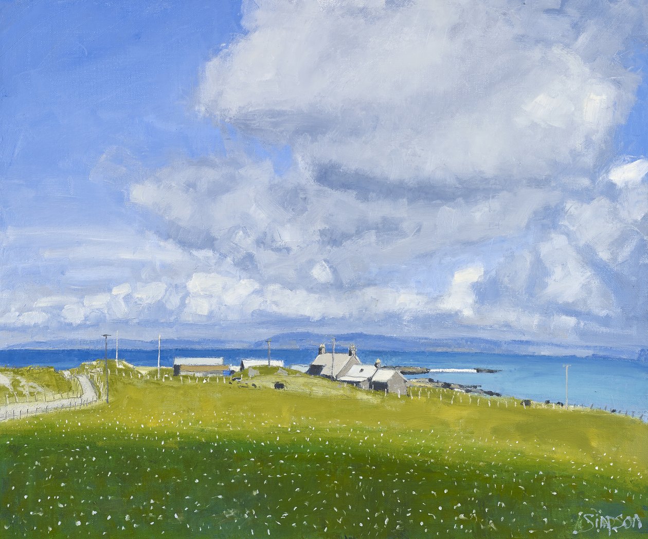 Granja de Iona, 2013 (óleo sobre lienzo) de Charles Simpson